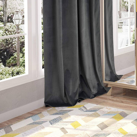 Rootz Luxury Velvet Blackout Curtains - Privacy Drapes - Light Blocking Panels - High-Quality Velvet - Easy Installation - Machine Washable - 140cm x 225cm/245cm/270cm