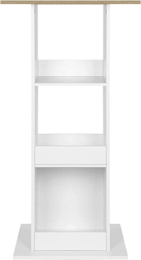 Rootz Bar Table with Shelves - Tall Square Table - Dining Table - Storage Cabinet - Wood Material - 60cm x 60cm x 112cm