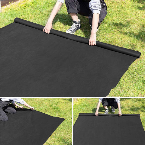 Rootz Premium Weed Control Fabric - Garden Barrier - Landscape Fabric - Eco-Friendly, Durable, Versatile - Easy to Install - Black Polypropylene - Multiple Sizes Available