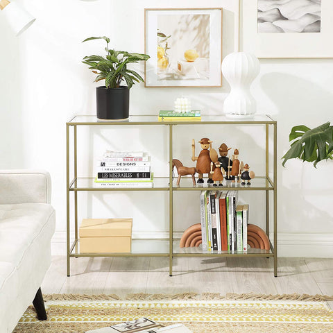 Rootz Console Table – Tempered Glass Table – Modern Furniture – Durable Design – 100cm x 30cm x 73cm
