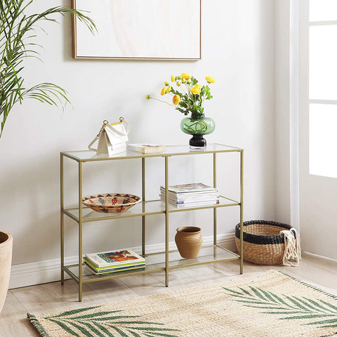 Rootz Console Table – Tempered Glass Table – Modern Furniture – Durable Design – 100cm x 30cm x 73cm