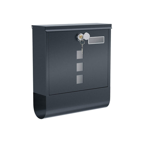 Rootz Mailbox - Letter Holder - Newspaper Storage - Weatherproof - Durable - Powder-Coated Steel - 30.5cm x 9.5cm x 33.3cm