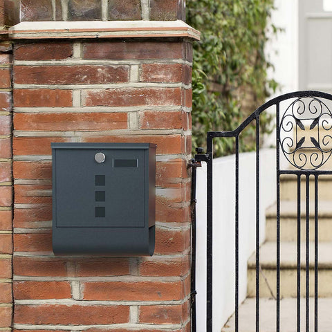 Rootz Mailbox - Letter Holder - Newspaper Storage - Weatherproof - Durable - Powder-Coated Steel - 30.5cm x 9.5cm x 33.3cm