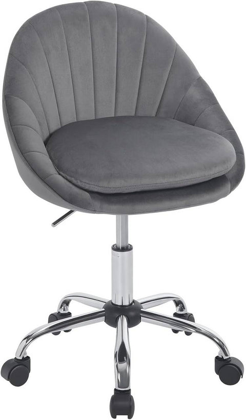 Rootz Office Chair - Velvet Desk Chair - Swivel Chair - Ergonomic Cosmetics Chair - Thick Double Padding - Adjustable Height - 52cm x (72-82cm) x 52cm