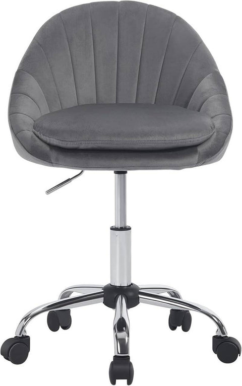 Rootz Office Chair - Velvet Desk Chair - Swivel Chair - Ergonomic Cosmetics Chair - Thick Double Padding - Adjustable Height - 52cm x (72-82cm) x 52cm