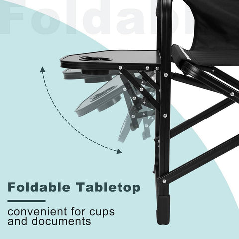 Rootz Folding Camping Chair - Beach Relaxing Chair - Portable Terrace Chair - Oxford Fabric - 61cm x 88cm x 51.5cm