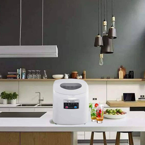 Rootz Ice Cube Maker - Portable Ice Maker Machine - Automatic Ice Maker - 3 Ice Cube Sizes - 28cm x 32cm x 35cm