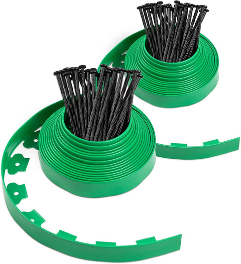 Rootz Ultimate Garden Edging - Lawn Border - Landscape Edging - Durable, Flexible, Weatherproof - High-Quality PE - 10m/20m x 5cm x 5cm