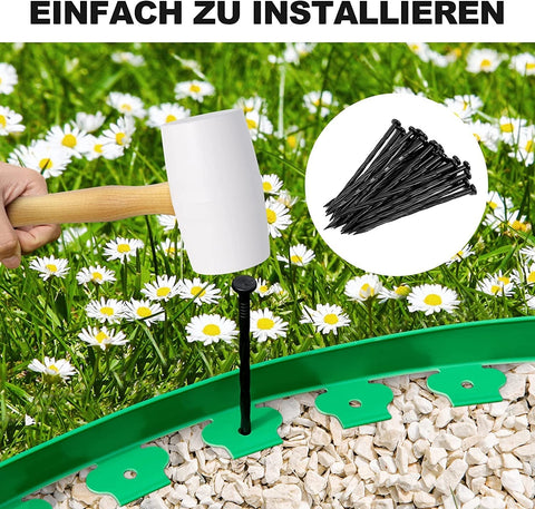 Rootz Ultimate Garden Edging - Lawn Border - Landscape Edging - Durable, Flexible, Weatherproof - High-Quality PE - 10m/20m x 5cm x 5cm
