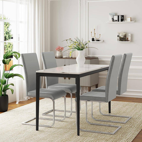 Rootz Swing Chair Set of 2 - Dining Chairs - Ergonomic Seating - Velvet Cover, Stable Metal Frame, Floor Protection - 41cm x 100cm x 55.5cm
