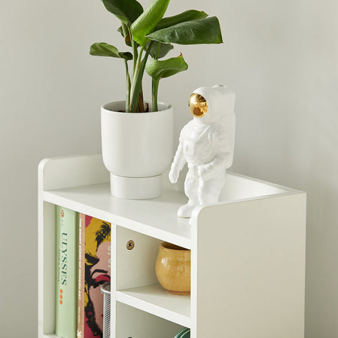 Rootz Bedside Table - Nightstand - Sofa Table - Spacious Storage with 4 Compartments & 2 Drawers - Modern Pine Wood Accents - Durable PB Material - 43cm x 81cm x 36cm