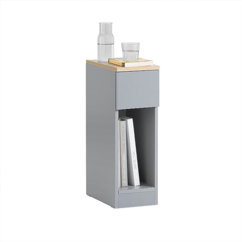 Rootz Bedside Table with Drawer - Coffee Table - Sofa Table - Side Table - Light Gray - Organizational Storage - Stable & Non-Slip - Versatile Design - 20cm x 60cm x 35cm