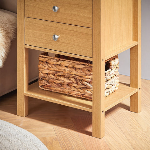 Rootz Bedside Table - Nightstand - Side Table - Compact Design - 45x60x35cm - Modern Charm - Easy Assembly