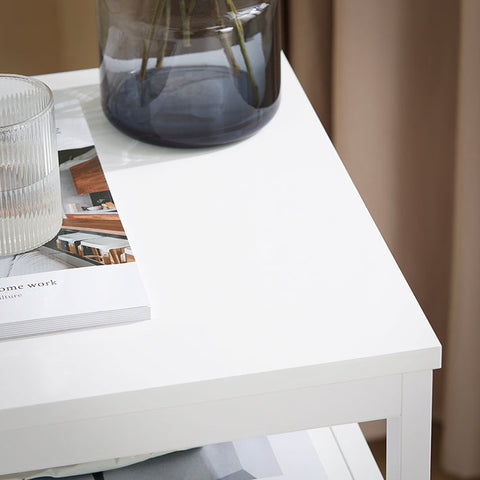 Rootz Bedside Table - Nightstand - Side Table - MDF Construction - Scratch-Resistant Floor Protectors - Ideal for Bedroom, Study, Reception - 35cm x 61cm x 40cm
