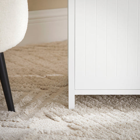 Rootz Bedside Table - Nightstand - Side Table - MDF Construction - Scratch-Resistant Floor Protectors - Ideal for Bedroom, Study, Reception - 35cm x 61cm x 40cm