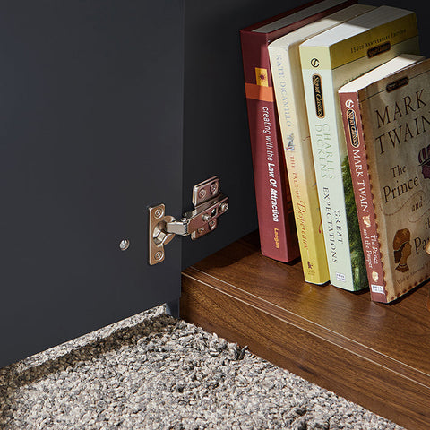 Rootz Elegant Bedside Table - Side Table - Nightstand - Ample Storage - 30x56x30cm - Grey & Brown Leather