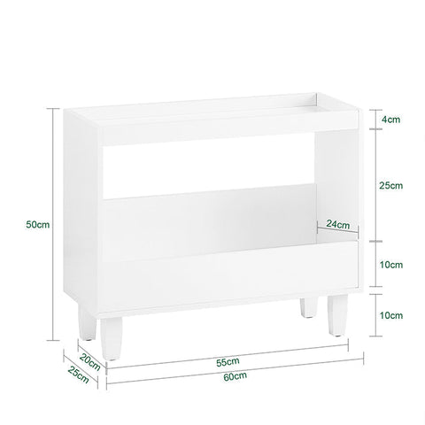 Rootz Multifunctional Side Table - Bedside Table - Decorative Display - Stable & Scratch Resistant - 60x50x25cm