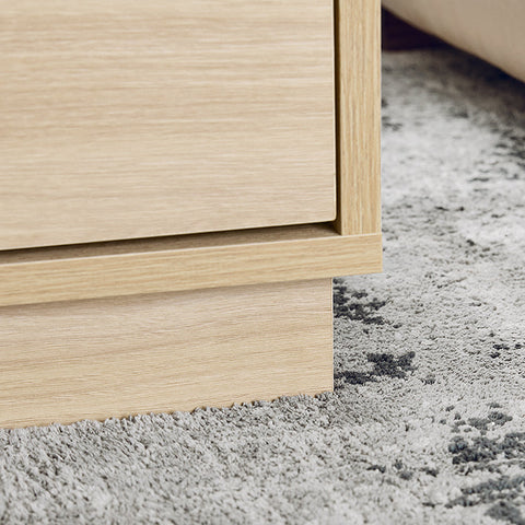 Rootz Bedside Table - Nightstand - End Table - Organizes with 2 Drawers - Scratch-Proof MDF - 50x40x40cm