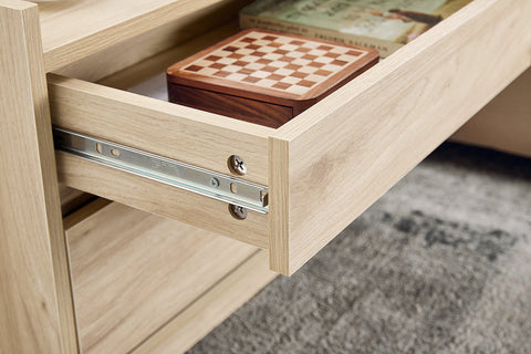 Rootz Bedside Table - Nightstand - End Table - Organizes with 2 Drawers - Scratch-Proof MDF - 50x40x40cm