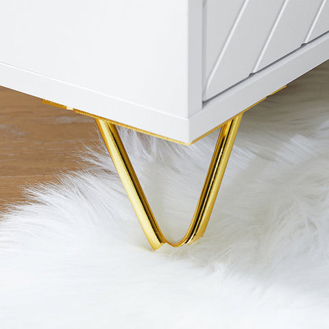 Rootz Bedside Table - Nightstand - Side Table - 2 Drawers - Organize & Protect Floors - 40x47x42cm