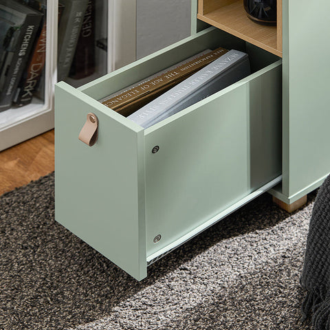 Rootz Sofa Side Table - End Table - Bedside Table - 3 Drawers for Storage - Pine MDF Stability - 24 x 60 x 60 cm