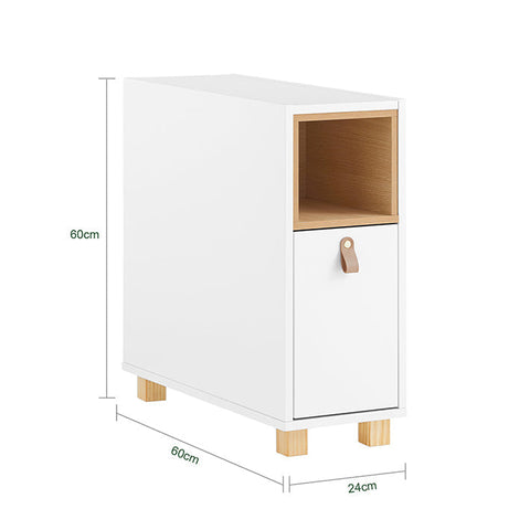 Rootz Sofa Side Table - End Table - Bedside Cabinet - MDF & Pine - 3 Drawers & Compartment - 24x60x60cm