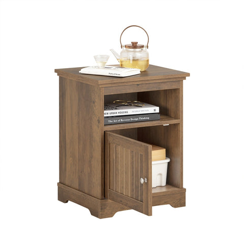 Rootz Bedside Table - Nightstand - Side Table - Magnetic Closure - 45x59x40cm - Smooth Handling - Floor Savers for Scratch-Free Floors