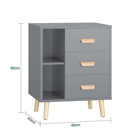 Rootz Bedside Table - Side Table - Telephone Table - Modern Charm - Easy Assembly - Compact Design - 48cm x 60cm x 40cm