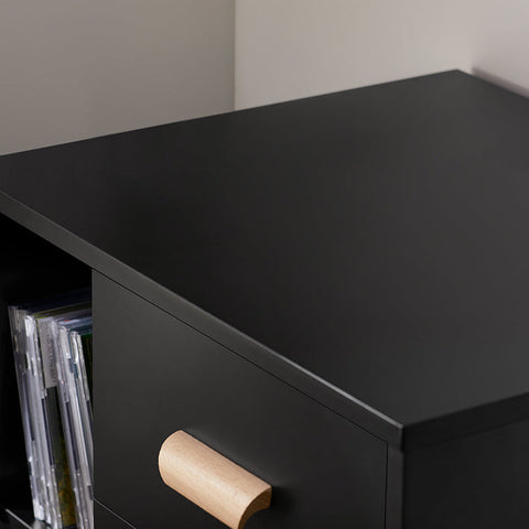 Rootz Bedside Table - Side Table - Telephone Table - Modern Charm - Easy Assembly - Compact Design - 48cm x 60cm x 40cm - Black FBT95-SCH