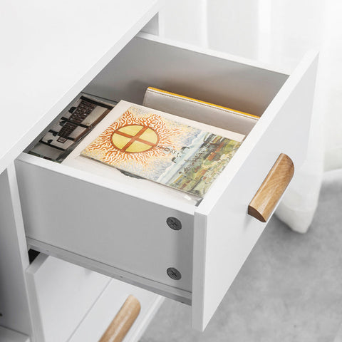 Rootz Bedside Table - Side Table - Telephone Table - Modern Charm - Privacy Storage - Compact Design - MDF & Pine - 48cm x 60cm x 40cm
