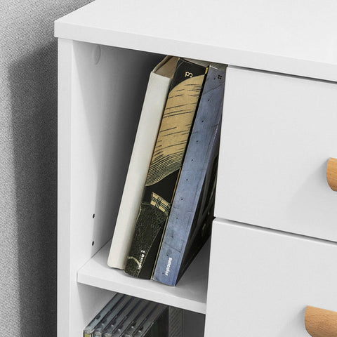 Rootz Bedside Table - Side Table - Telephone Table - Modern Charm - Privacy Storage - Compact Design - MDF & Pine - 48cm x 60cm x 40cm