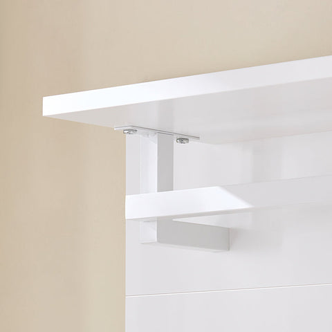 Rootz Wall Wardrobe Closet Organizer - Coat Hooks - MDF Hanger - Space-Saving - 100x70x20cm