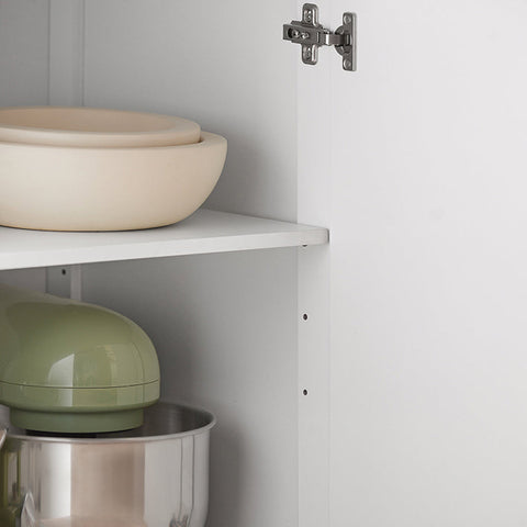 Rootz Kitchen Trolley - Serving Cart - Mobile Kitchen Island - Scratch-Resistant Rubberwood Top - Adjustable Shelves - Easy Mobility with Lockable Wheels - 74.5cm x 91cm x 45.5cm