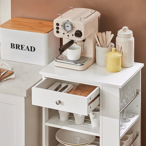 Rootz Portable Outdoor Kitchen Cabinet - Folding Kitchen Island - Storage Organizer - MDF(E1) - 50cm x 86cm x 37cm - 15.1kg - Bottle Shelf