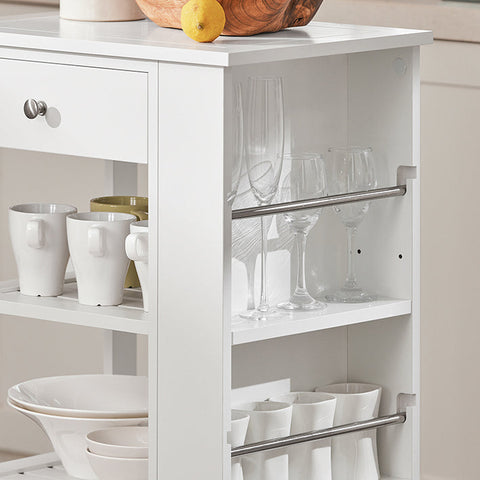 Rootz Portable Outdoor Kitchen Cabinet - Folding Kitchen Island - Storage Organizer - MDF(E1) - 50cm x 86cm x 37cm - 15.1kg - Bottle Shelf