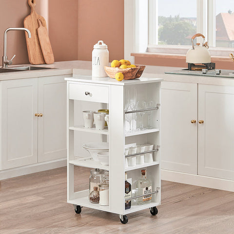Rootz Portable Outdoor Kitchen Cabinet - Folding Kitchen Island - Storage Organizer - MDF(E1) - 50cm x 86cm x 37cm - 15.1kg - Bottle Shelf