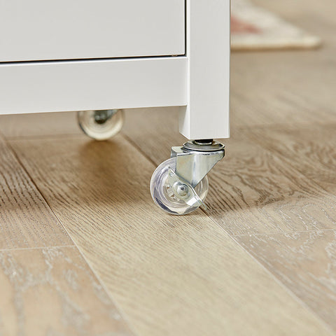 Rootz Kitchen Trolley Cart - Serving Trolley - Mobile Kitchen Island - Chipboard & MDF Construction - Versatile Storage with Drawer, Shelves & Towel Holder - Easy Mobility with Lockable Wheels - W57 x D40 x H86 cm