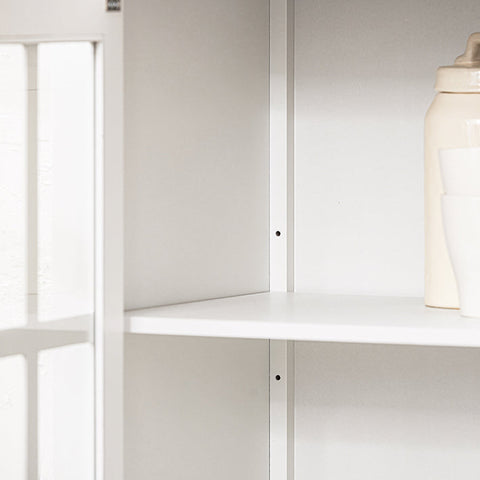 Rootz Kitchen Trolley - Serving Cart - Side Trolley - Mobile Storage Unit - Adjustable Shelf - Towel Rail - Easy Mobility - 62cm x 87.5cm x 45.5cm