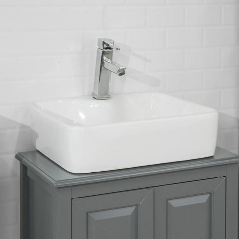Rootz Sink Base Cabinet - Bathroom Storage - Vanity Cabinet - MDF Construction - Spacious with 2 Doors and 2 Shelves - Versatile Design - 60cm x 62cm x 30cm - Dark Gray