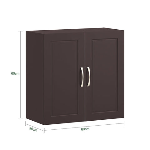 Rootz Bathroom Wall Cabinet - Storage Cabinet - Medicine Cabinet - Adjustable Shelf - Versatile Use - Easy Assembly - 60cm x 60cm x 30cm