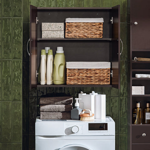 Rootz Bathroom Wall Cabinet - Storage Cabinet - Medicine Cabinet - Adjustable Shelf - Versatile Use - Easy Assembly - 60cm x 60cm x 30cm