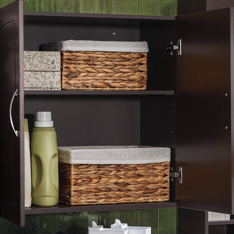 Rootz Bathroom Wall Cabinet - Storage Cabinet - Medicine Cabinet - Adjustable Shelf - Versatile Use - Easy Assembly - 60cm x 60cm x 30cm