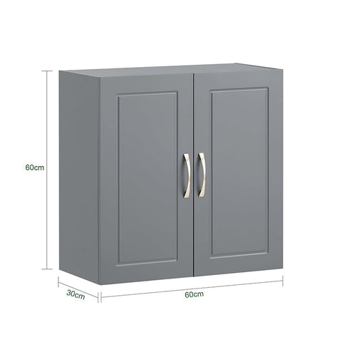 Rootz Wall Cabinet - Bathroom Cabinet - Medicine Cabinet - Versatile Storage - Adjustable Shelves - Robust MDF Construction - 60cm x 60cm x 30cm