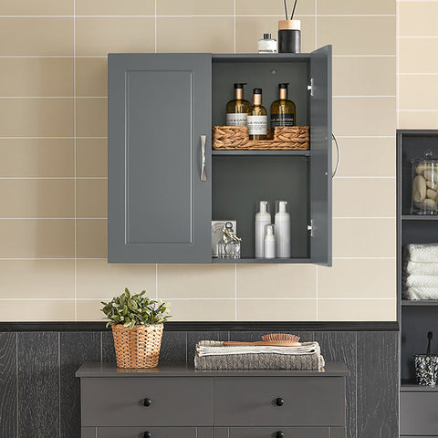 Rootz Wall Cabinet - Bathroom Cabinet - Medicine Cabinet - Versatile Storage - Adjustable Shelves - Robust MDF Construction - 60cm x 60cm x 30cm
