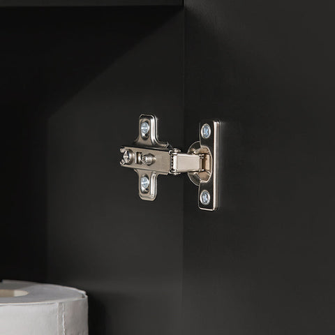 Rootz Bathroom Wall Cabinet - Medicine Cabinet - Storage Unit - MDF Construction - 90cm x 60cm x 30cm - White/Black - Adjustable Shelves