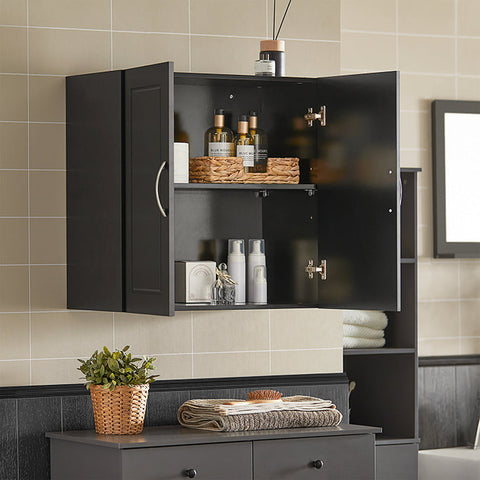 Rootz Wall Cabinet - Bathroom Cabinet - Medicine Cabinet - Versatile Storage - Adjustable Shelves - Durable MDF Construction - 60cm x 60cm x 30cm