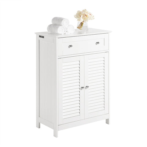 Rootz MDF Sideboard - Bathroom Dresser - Storage Cabinet - Air-Permeable Slatted Doors - Mold Prevention - Versatile Use - 60cm x 87cm x 35cm