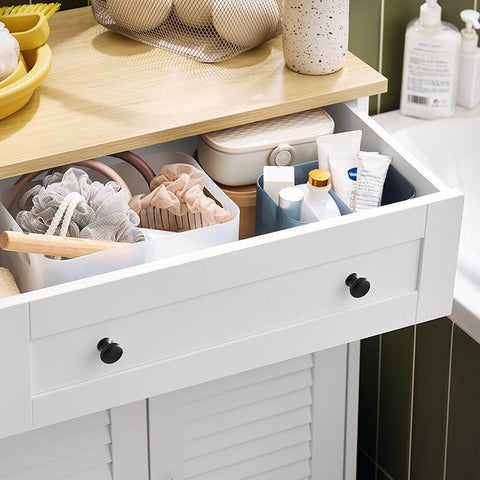 Rootz Storage Cabinet - Versatile Sideboard - Drawer Organizer - Mold Prevention - 60x88x35cm MDF