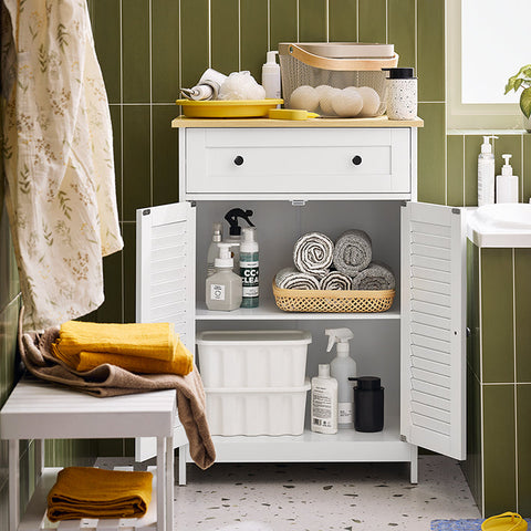 Rootz Storage Cabinet - Versatile Sideboard - Drawer Organizer - Mold Prevention - 60x88x35cm MDF