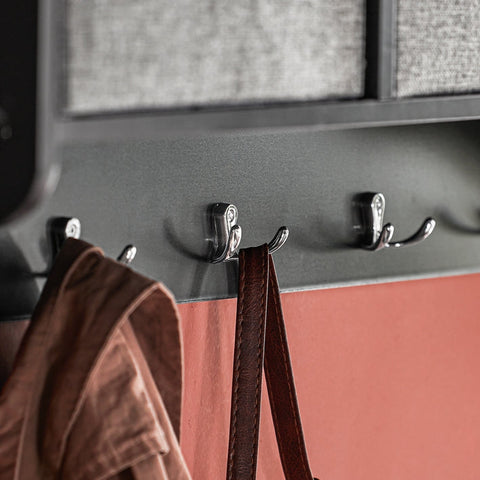 Rootz Wall Coat Rack with Storage - Key Organizer - Entryway Shelf - FSC Certified - 100x30x20 cm - Eco-Friendly Honeycomb Packaging